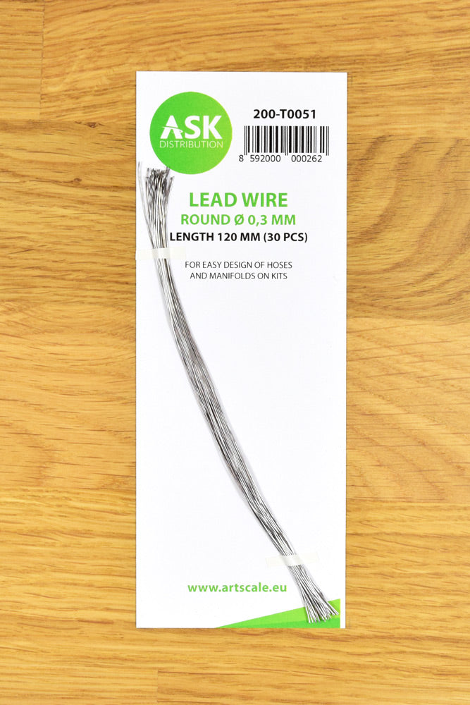 ASK Lead Wire - Round Ø 0,3 mm x 120 mm (30 pcs)