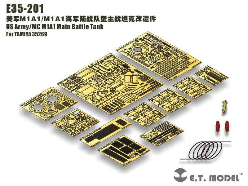 E.T. Model 1:35 US Army/MC M1A1 Main Battle Tank Detail Set