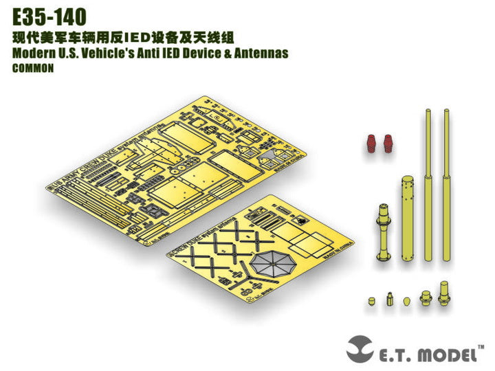 E.T. Model 1:35 Modern U.S. Vehicle's Anti IED Device & Antennas