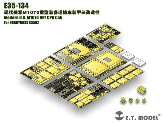 E.T. Model 1:35 Modern U.S. M1070 HET CPK Cab Details Set