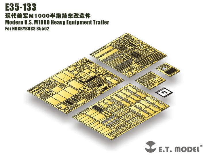 E.T. Model 1:35 Modern U.S. M1000 Heavy Equipment Trailer Detail Set