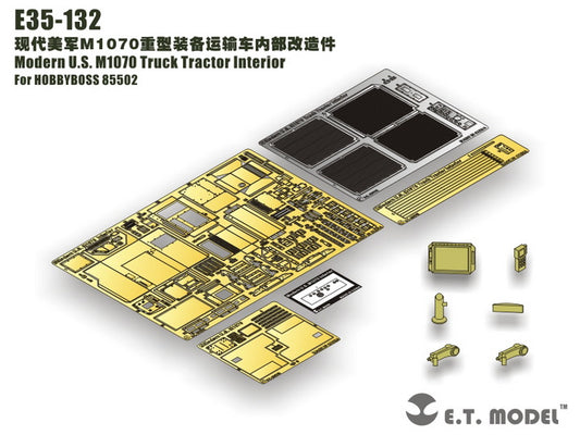 E.T. Model 1:35 Modern U.S. M1070 Truck Tractor Interior Detail Set