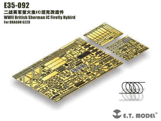 E.T. Model WWII British Sherman IC Firefly Hybird Detail Set