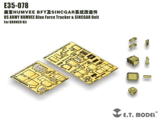 E.T. Model 1:35 US ARMY HUMVEE Blue Force Tracker & SINCGAR Unit