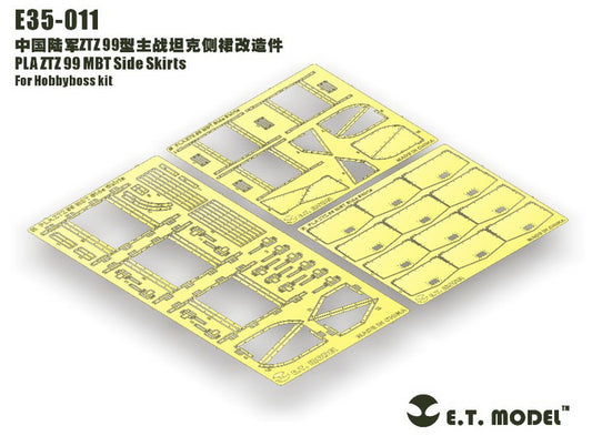 E.T. Model 1:35 PLA ZTZ 99/99A MBT Basic & Side Skirts