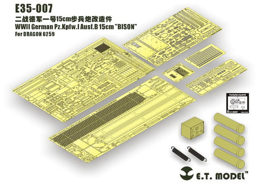 E.T. Model 1:35 WWII German Pz.Kpfw.I Ausf.B 15cm "BISON" Detail Set