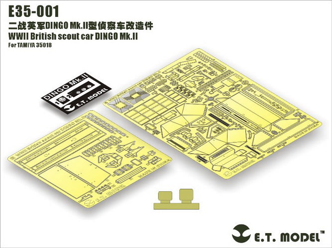 E.T. Model 1:35 WWII British scout car DINGO Mk.II Detail Set