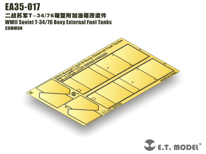 E.T. Model 1:35 WWII Soviet T-34/76 Boxy External Fuel Tanks