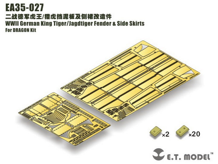 E.T. Model 1:35 WWII German King Tiger/Jagdtiger Fender & Side Skirts