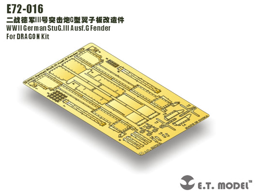 E.T. Model 1:72 WWII German StuG.III Ausf.G Fender