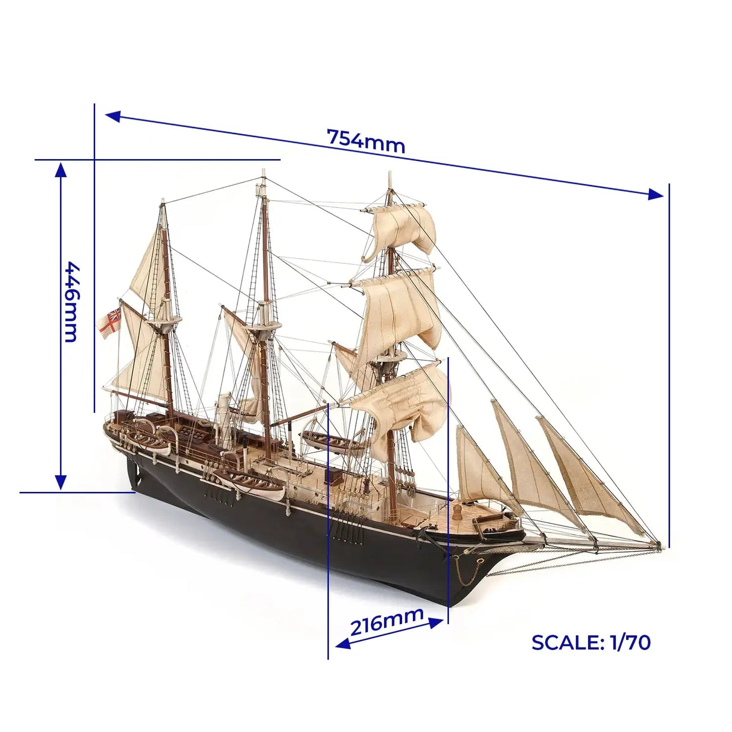 OcCre 1/70 HMS Endurance Wooden Model Ship Kit