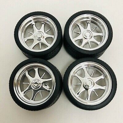 Pegasus 1/24 "Diablo's" Rims W/Tires Chrome for Scale Models