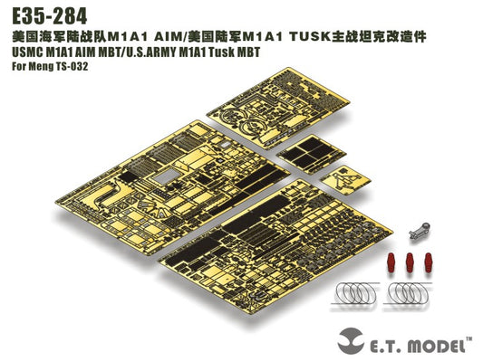 E.T. Model 1:35 USMC M1A1 AIM MBT/U.S.ARMY M1A1 Tusk MBT Detail Set