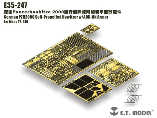 E.T. Model 1:35 German PZH2000 Self-Propelled Howitzer w/ADD-ON Armor Detail Set