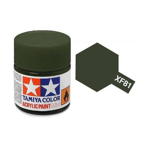 Tamiya Color Acrylic Paint XF-81 Dark Green 2 (RAF) 10ml