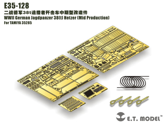 E.T. Model 1:35 WWII German Jagdpanzer 38(t) Hetzer（Mid Production）Detail Set