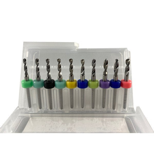 Ickysticky 10 Pce Tungsten Micro Drill Bits 2.1mm - 3.0mm