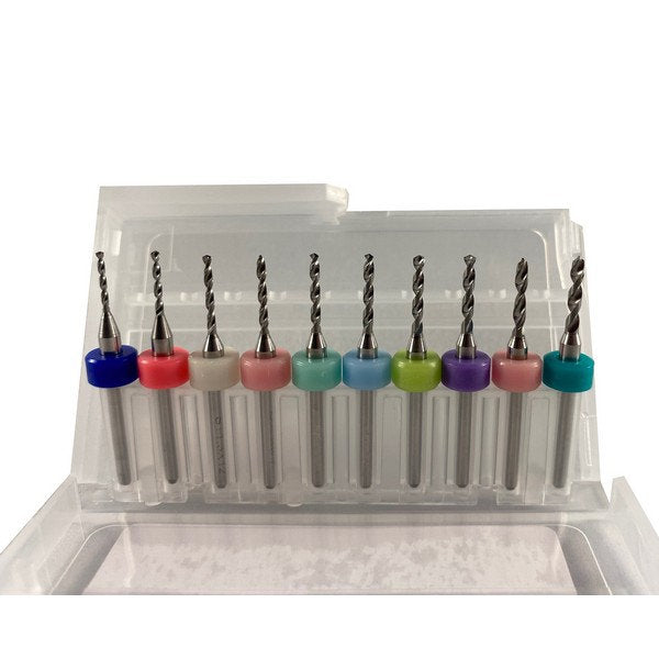 Ickysticky 10 Pce Tungsten Micro Drill Bits 1.1mm - 2.0mm