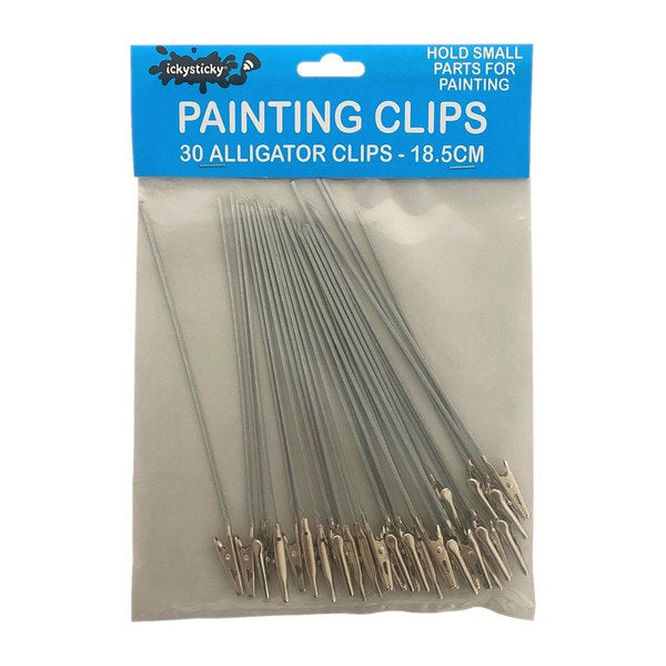 Ickysticky Model Painting Clips Metal Aligator Clips 30 pack