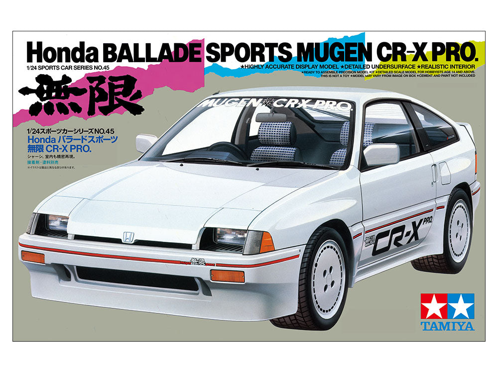 Tamiya 1:24 Honda Ballade Sports Mugen CR-X Pro