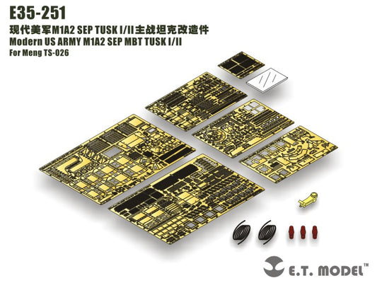 E.T. Model 1:35 Modern US ARMY M1A2 SEP MBT TUSK I/II Detail Set