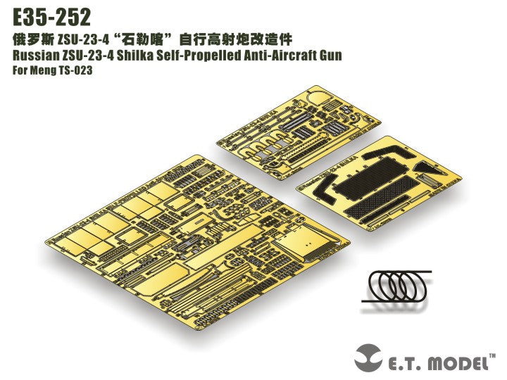 E.T. Model 1:35 Russian ZSU-23-4 Shilka Self-Propelled Anti-Aircraft Gun Detail Set