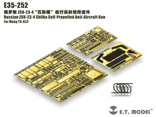 E.T. Model 1:35 Russian ZSU-23-4 Shilka Self-Propelled Anti-Aircraft Gun Detail Set