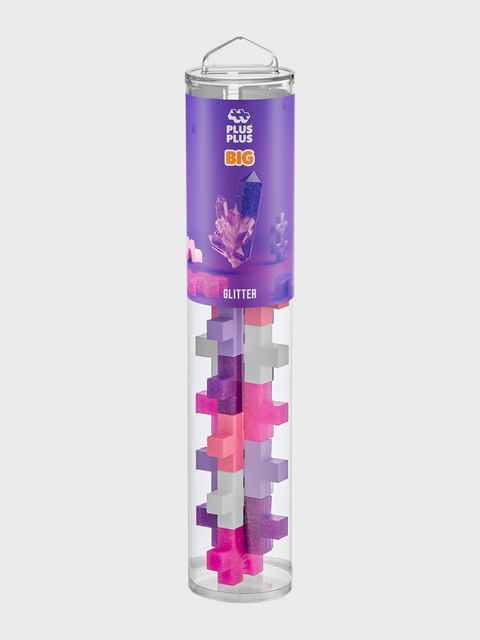 Plus Plus Big Giltter Colourmix 15pc Tube