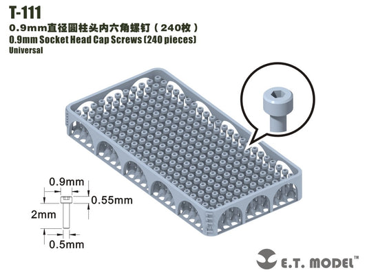 E.T. Model 0.9mm Socket Head Cap Screws（240 pieces）