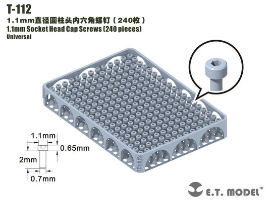 E.T. Model 1.1mm Socket Head Cap Screws（240 pieces）