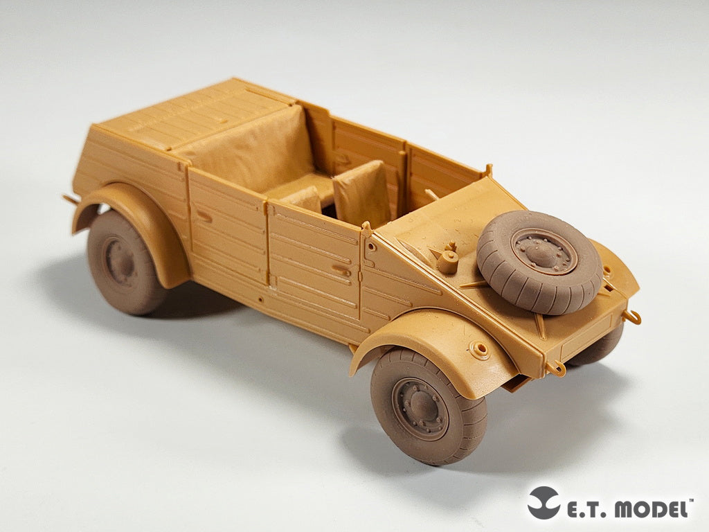 E.T. Model 1/35 WWII German Kübelwagen Type82 Sagged wheels(Balloon tyre)