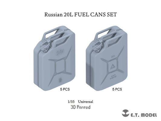 E.T. Model 1/35 Russian 20L FUEL CANS SET 10 Pieces