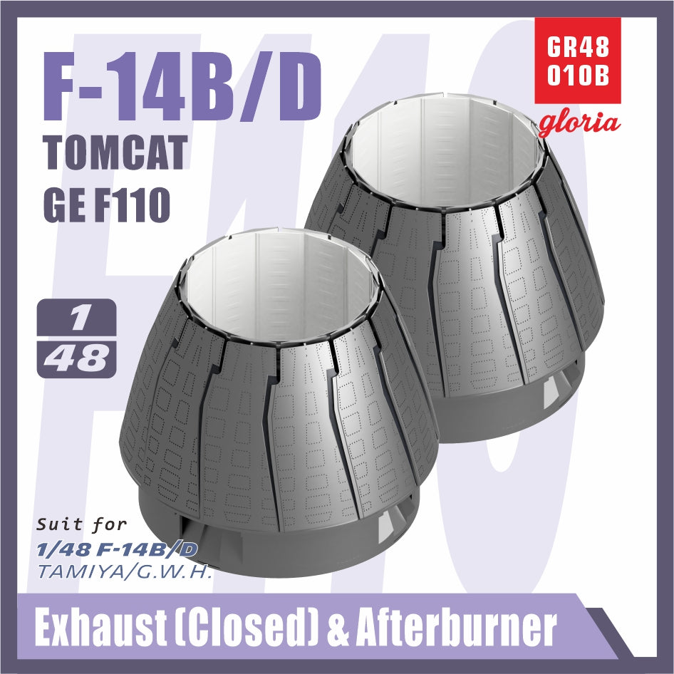 Gloria 1:48 F-14B/D F110-GE-400 Exhaust Nozzle & Afterburner (CLOSED)