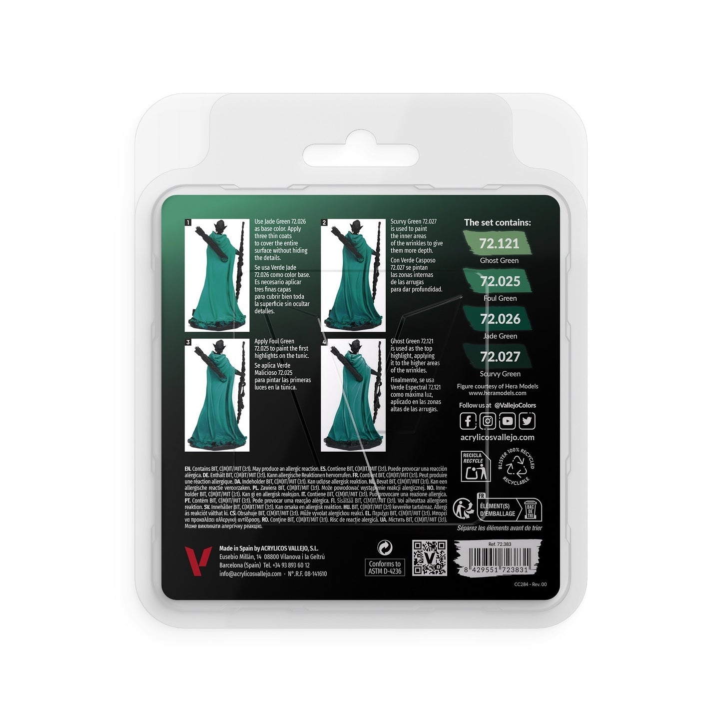 Vallejo Game Colour Cold Green Colours Acrylic Paint Set