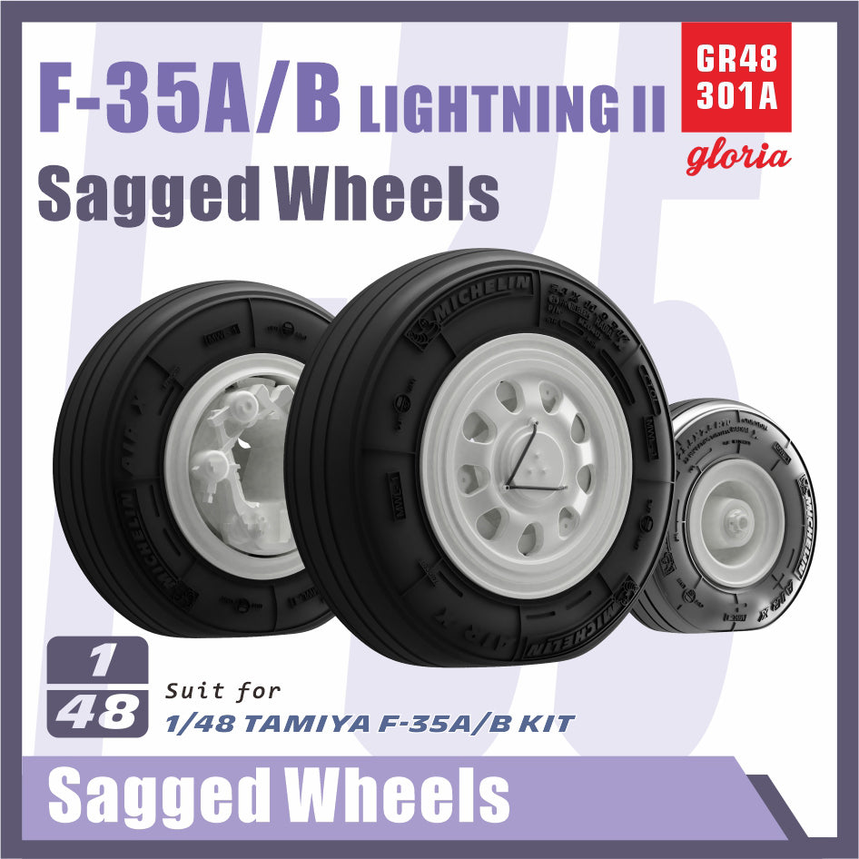 Gloria 1:48 F-35A/B Sagged Wheels