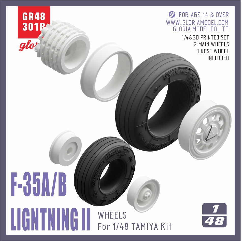 Gloria 1:48 F-35A/B Wheels