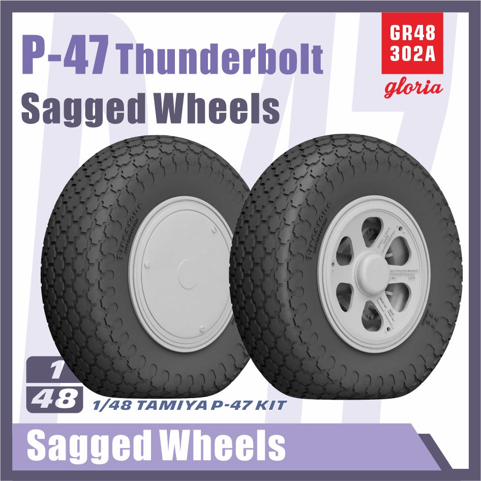 Gloria 1:48 P-47D Sagged Wheels (Type 1)