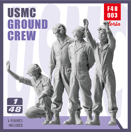 Gloria 1:48 USMC Ground Crew 4 figures set