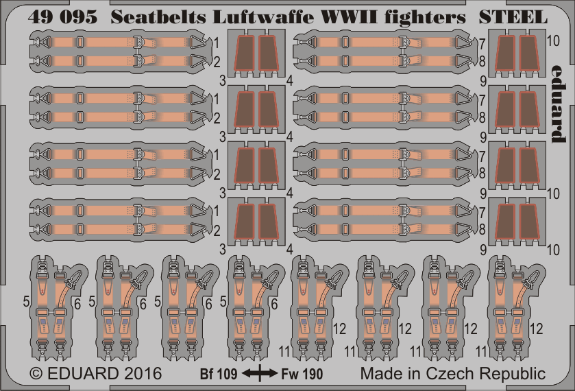 Eduard 1/48 Seatbelts WWII Axis AF Steel Big Ed