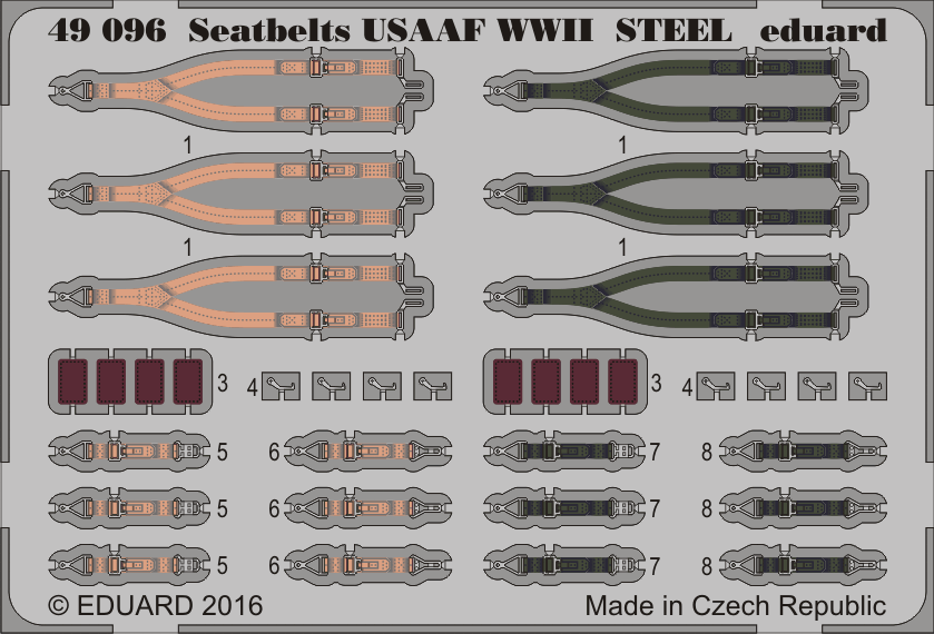 Eduard 1/48 Seatbelts WWII Allied AF Steel Big Ed