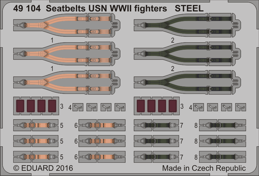 Eduard 1/48 Seatbelts WWII Allied AF Steel Big Ed