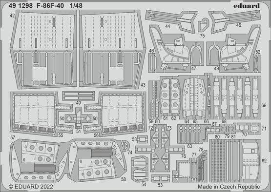 Eduard 1/48 F-86F-40 Sabre Photo etched parts