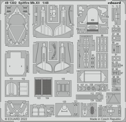 Eduard 1/48 Spitfire Mk.XII Photo etched set