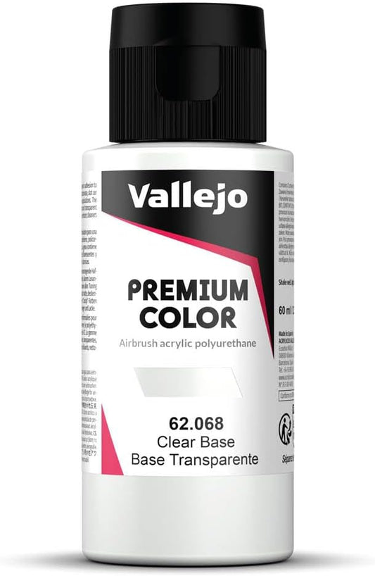 Vallejo Premium Colour Clear Base 60 ml Acrylic Airbrush Paint