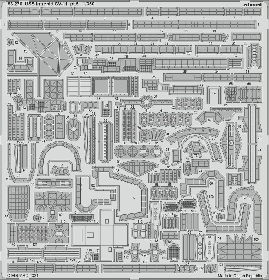 Eduard 1/350 USS Intrepid CV-11 Part II Big Ed for Trumpeter