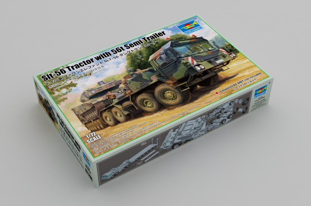 Trumpeter 1/72 Slt-56 Tractor with 56t Semi Trailer Plastic Model Kit