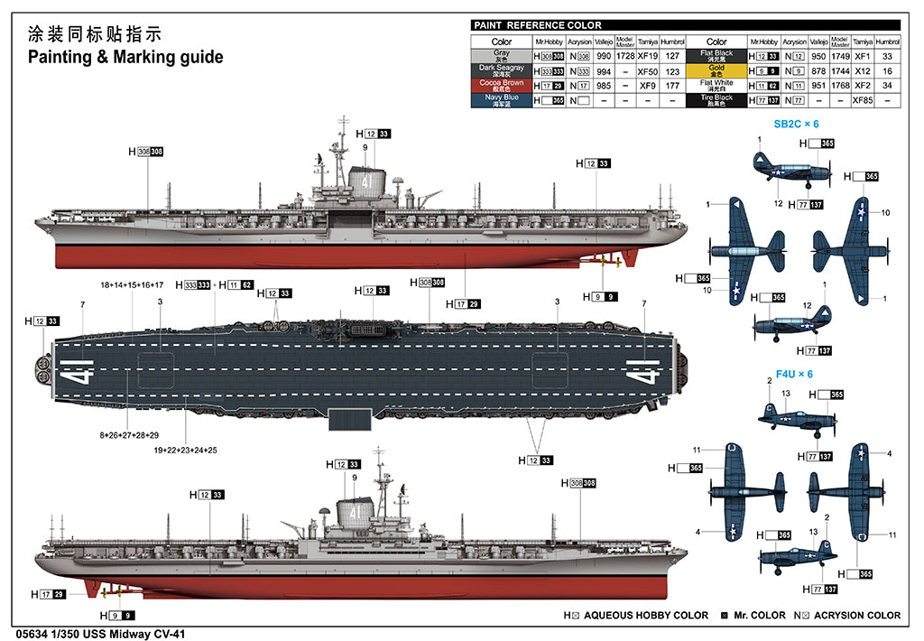 Trumpeter 1/350 USS Midway CV-41 Plastic Model Kit