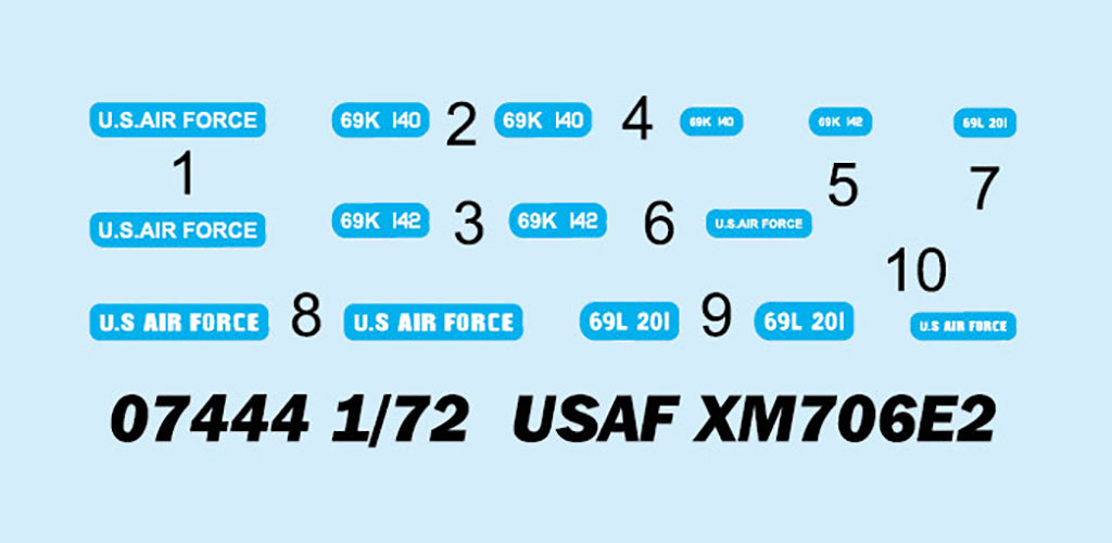 Trumpeter 1/72 USAF XM706E2 Plastic Model Kit