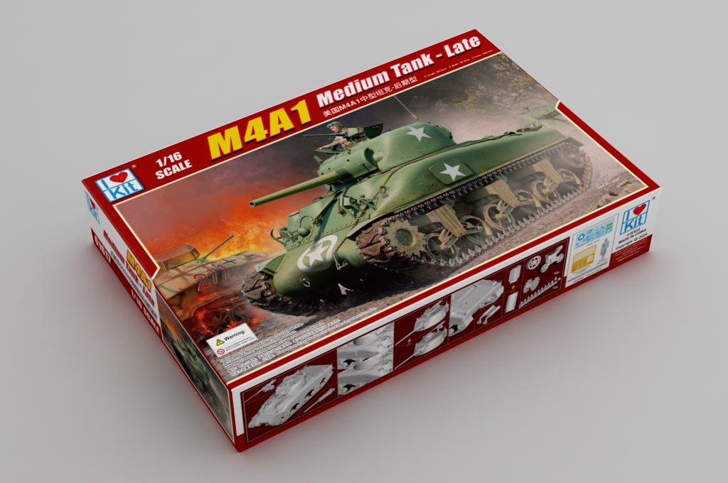 I Love Kit 1/16 M4A1 Medium Tank - Late Plastic Model Kit