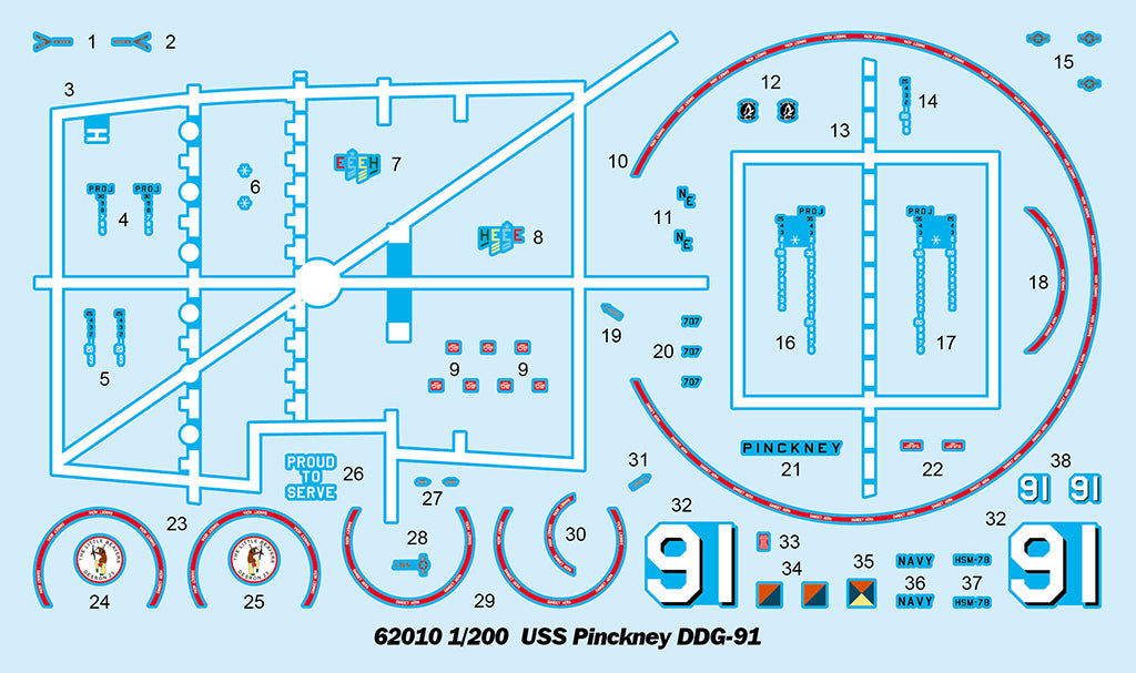 I Love Kit 1/200 USS Pinckney DDG-91 Plastic Model Kit